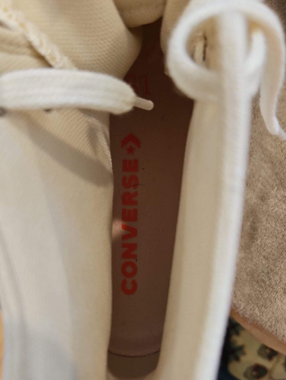 NWT Converse Off-White High-Top Canvas Sneakers - Picture 6 of 7
